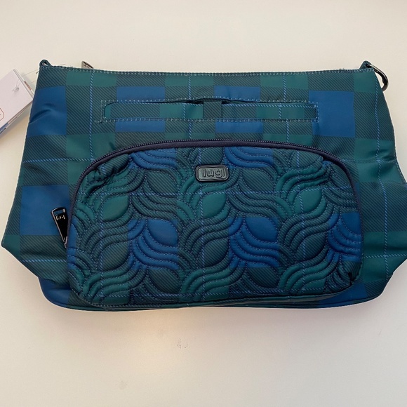 lug Bags Lug Samba Xl In Pop Plaid Navy Brand New With Tags Poshmark